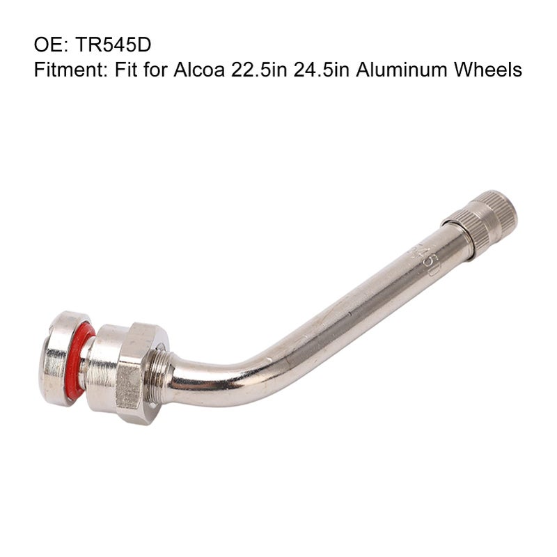 Camrusic Truck Tire Valve Stems  TR545D 60 Degree Valve Stem Extension Adaptor Compatible with Alcoa 22.5in 24.5in Aluminum Wheels (Pack of 10) - Image 4